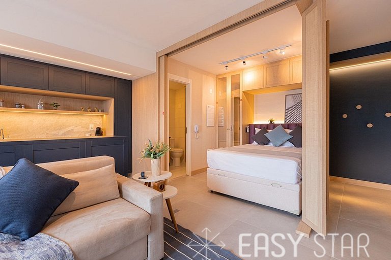 Easy Star - Studio cheio de estilo proximo da linha lilás -