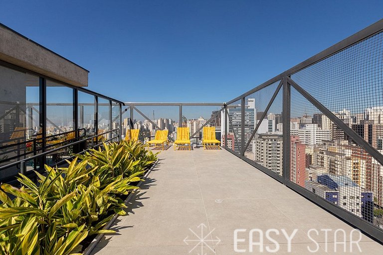 Easy Star - Studio no coração da Consolação com vista livre