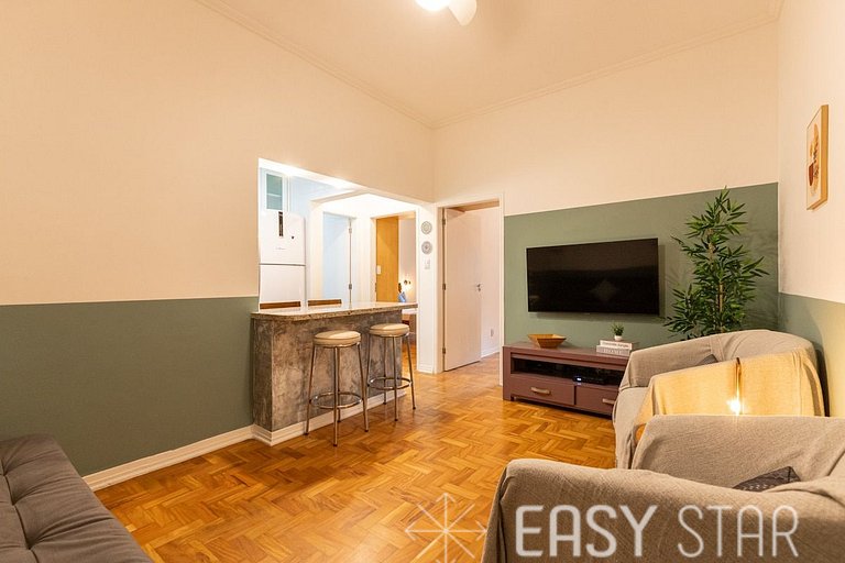 Easy Star - Confortavel apartamento 2 quartos no Paraiso - V