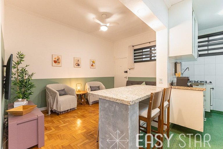 Easy Star - Confortavel apartamento 2 quartos no Paraiso - V