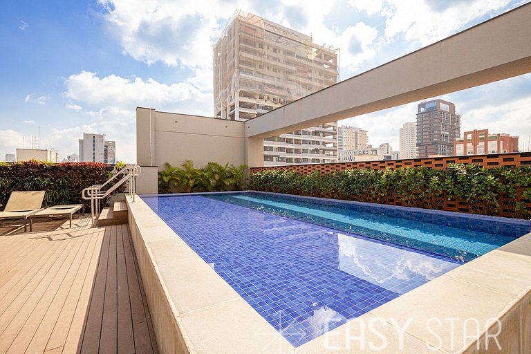 Luxuoso apartamento iluminado 2 quartos Pinheiros