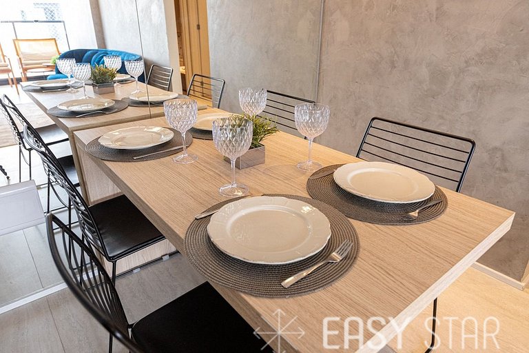 Luxuoso apartamento iluminado 2 quartos Pinheiros