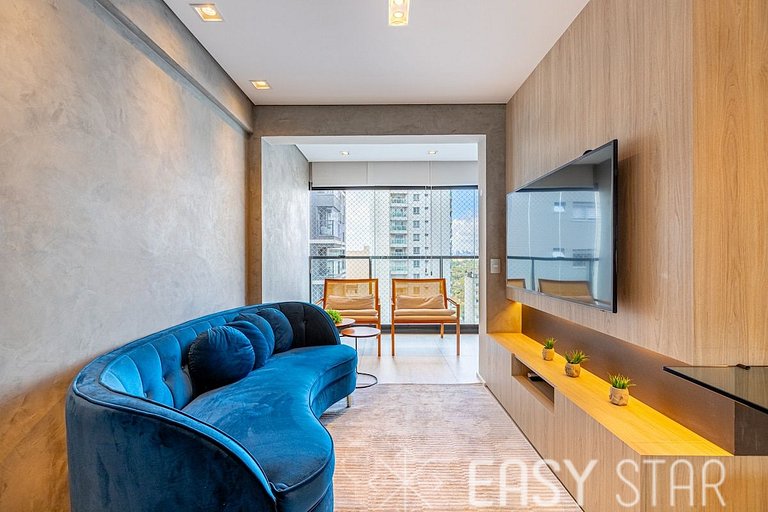 Luxuoso apartamento iluminado 2 quartos Pinheiros