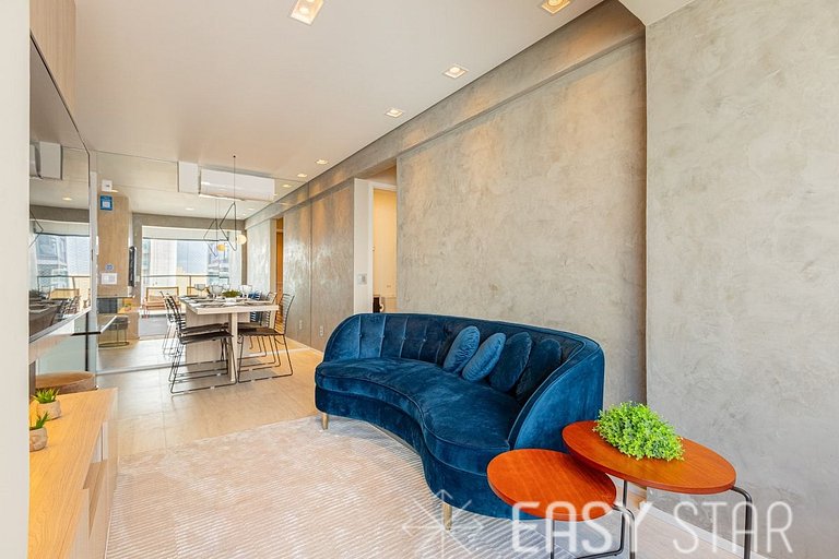 Luxuoso apartamento iluminado 2 quartos Pinheiros