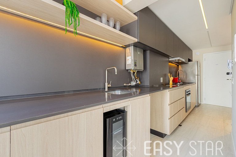 Luxuoso apartamento iluminado 2 quartos Pinheiros