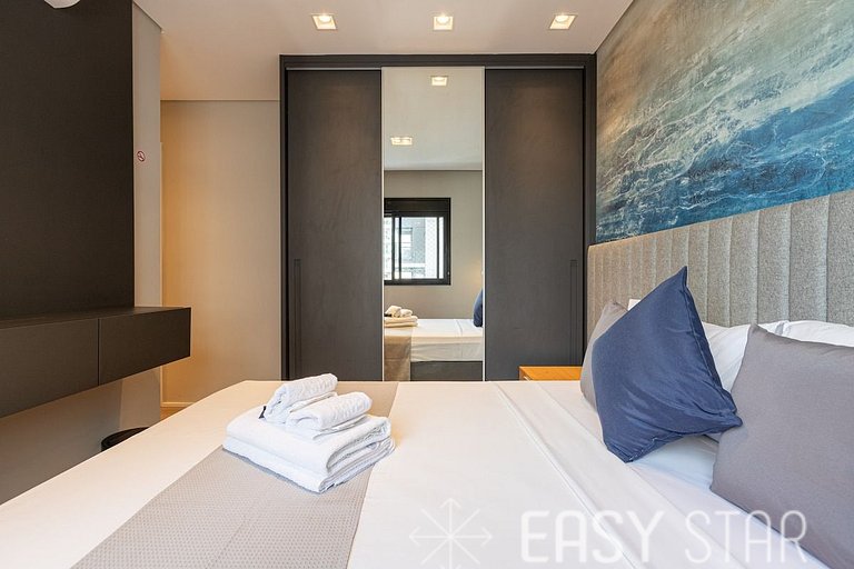 Luxuoso apartamento iluminado 2 quartos Pinheiros