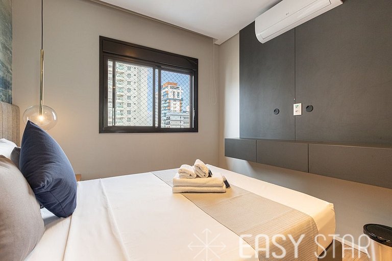 Luxuoso apartamento iluminado 2 quartos Pinheiros