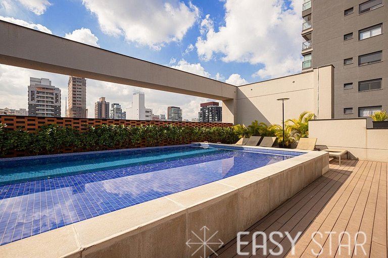 Luxuoso apartamento iluminado 2 quartos Pinheiros