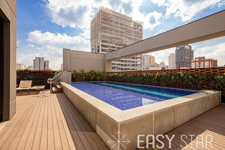 Luxuoso apartamento iluminado 2 quartos Pinheiros