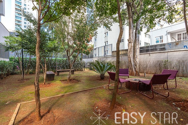 Luxuoso apartamento iluminado 2 quartos Pinheiros