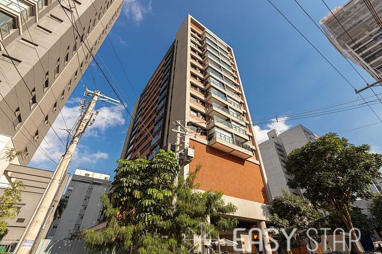 Luxuoso apartamento iluminado 2 quartos Pinheiros