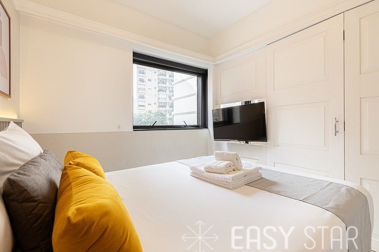 Easy Star - Lindo e aconchegante Flat no Jardins - WP01H