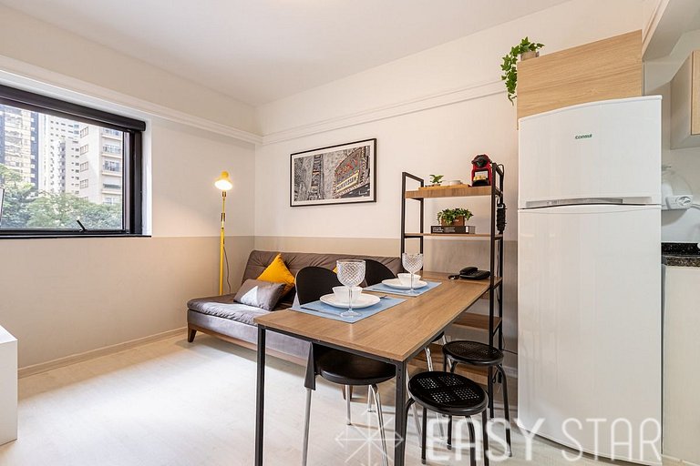 Easy Star - Lindo e aconchegante Flat no Jardins - WP01H