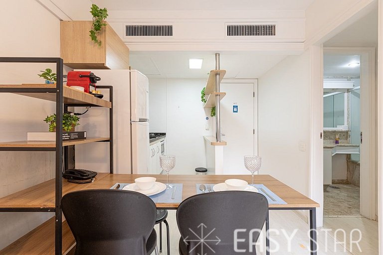 Easy Star - Lindo e aconchegante Flat no Jardins - WP01H