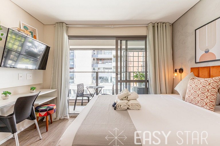 Easy Star - Studio encantador com piscina no Brooklin! - YH0