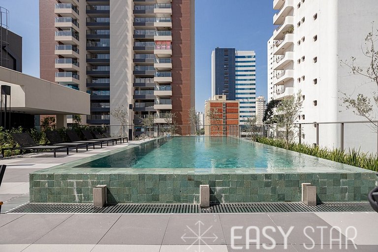 Easy Star - Studio encantador com piscina no Brooklin! - YH0