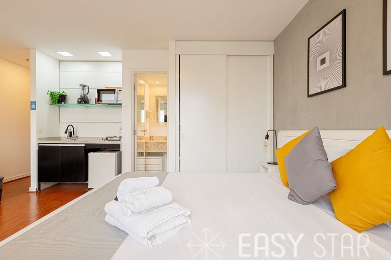 Easy Star - Flat na Vila Olímpia aconchegante e iluminado -