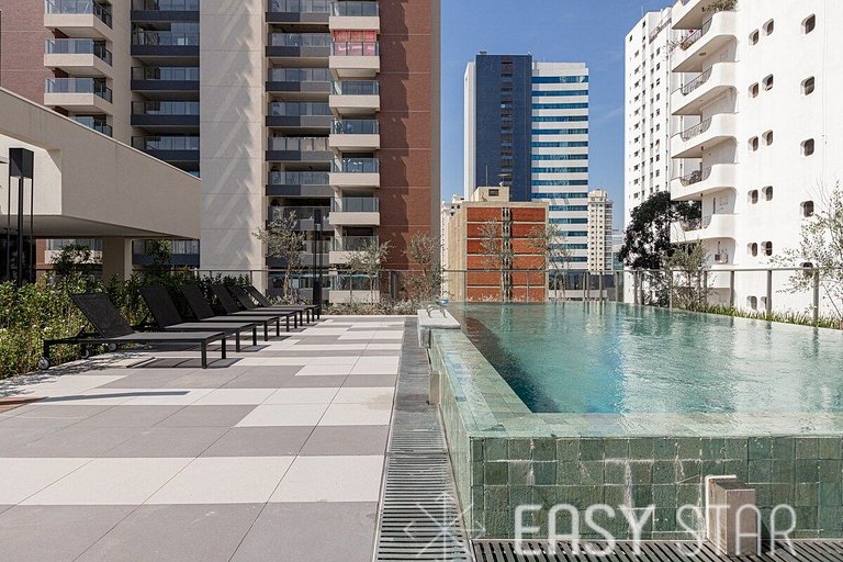 Easy Star - Studio charmoso com piscina no Brooklin!- YT03H