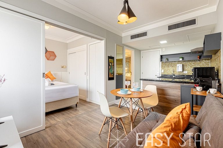 Easy Star - Flat aconchegante C/Vaga no Jardins - ZJ01H