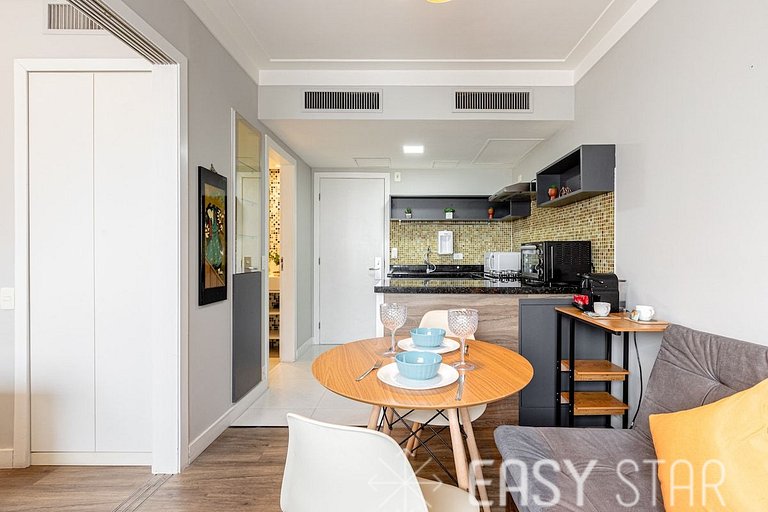 Easy Star - Flat aconchegante C/Vaga no Jardins - ZJ01H