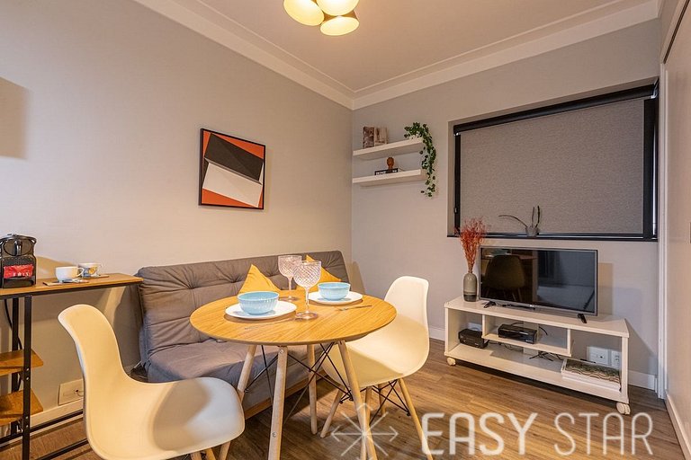 Easy Star - Flat aconchegante C/Vaga no Jardins - ZJ01H