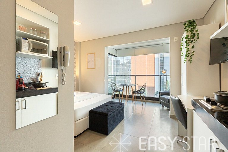 Easy Star - Belo studio C/vaga na Vila Olimpia - ZM03H