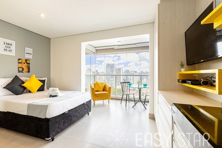 Easy Star - Lindo studio C/Vaga na Vila Olimpia - ZV01H