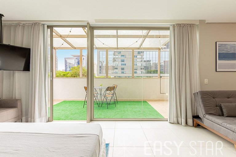 Easy Star - Studio C/vaga e garden na Vila Nova Conceição -
