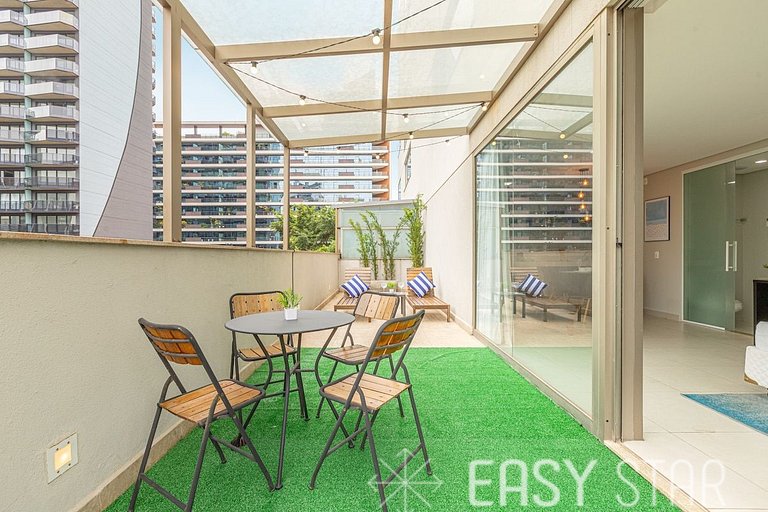 Easy Star - Studio C/vaga e garden na Vila Nova Conceição -