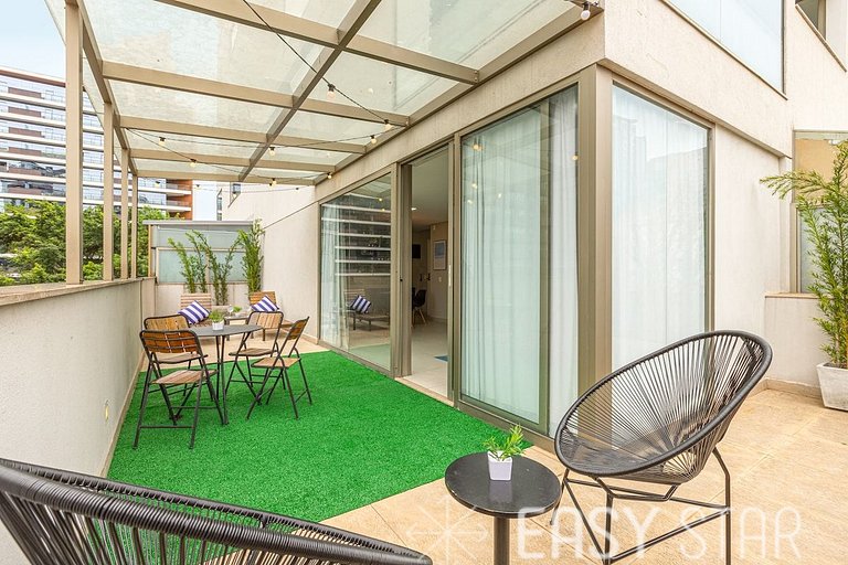 Easy Star - Studio C/vaga e garden na Vila Nova Conceição -