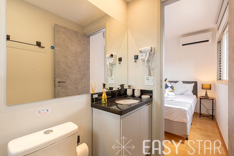 Easy Star - Lindo apartamento C/vaga no Itaim Bibi - AD03I