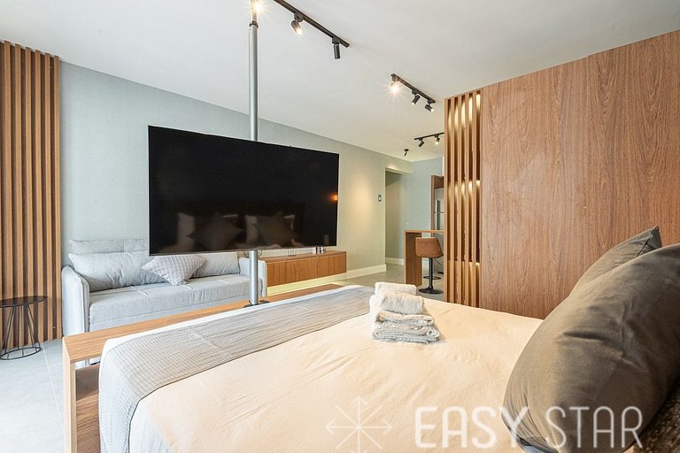 Easy Star - Studio moderno C/Vaga no Campo Belo - AH01I
