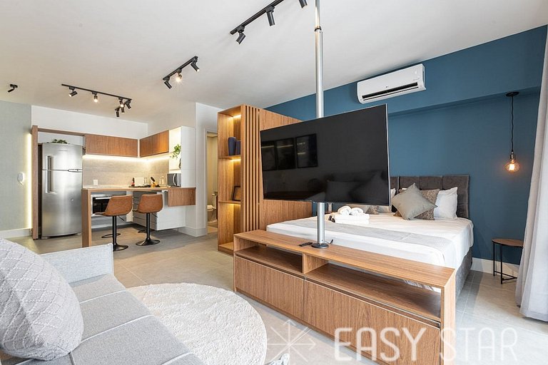 Easy Star - Studio moderno C/Vaga no Campo Belo - AH01I