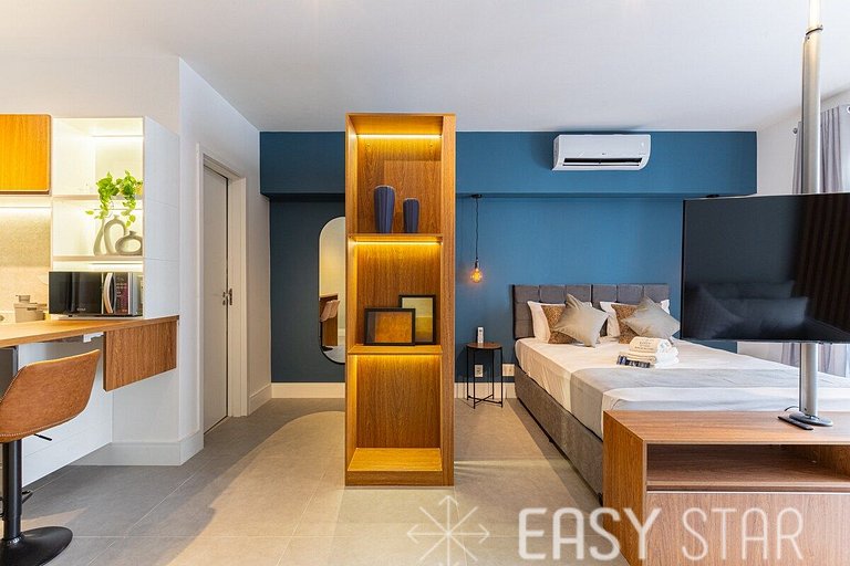 Easy Star - Studio moderno C/Vaga no Campo Belo - AH01I