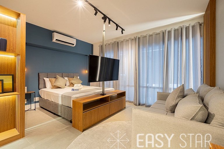 Easy Star - Studio moderno C/Vaga no Campo Belo - AH01I