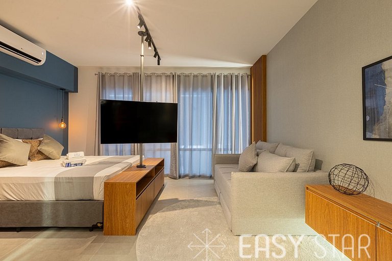 Easy Star - Studio moderno C/Vaga no Campo Belo - AH01I