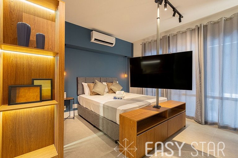 Easy Star - Studio moderno C/Vaga no Campo Belo - AH01I
