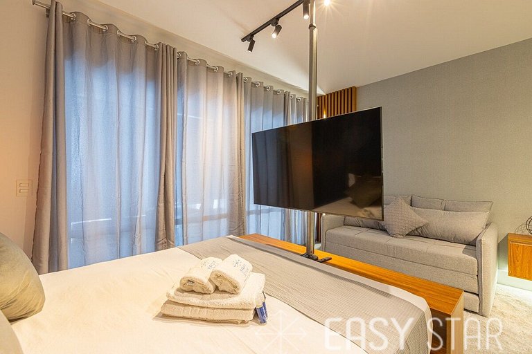 Easy Star - Studio moderno C/Vaga no Campo Belo - AH01I