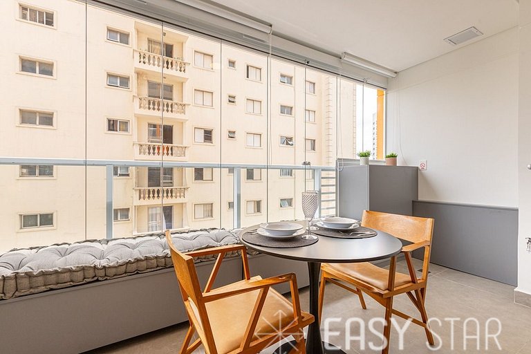 Easy Star - Lindo studio C/Vaga no Campo Belo - AH03I