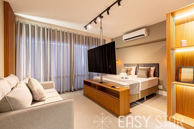 Easy Star - Lindo studio C/Vaga no Campo Belo - AH03I