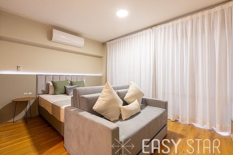 Easy Star - Studio sofisticado C/Vaga no Campo Belo - AH06I