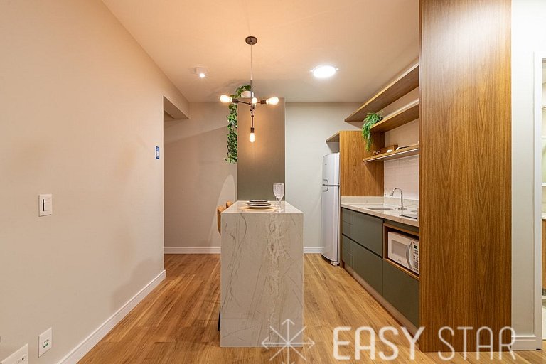 Easy Star - Studio sofisticado C/Vaga no Campo Belo - AH06I
