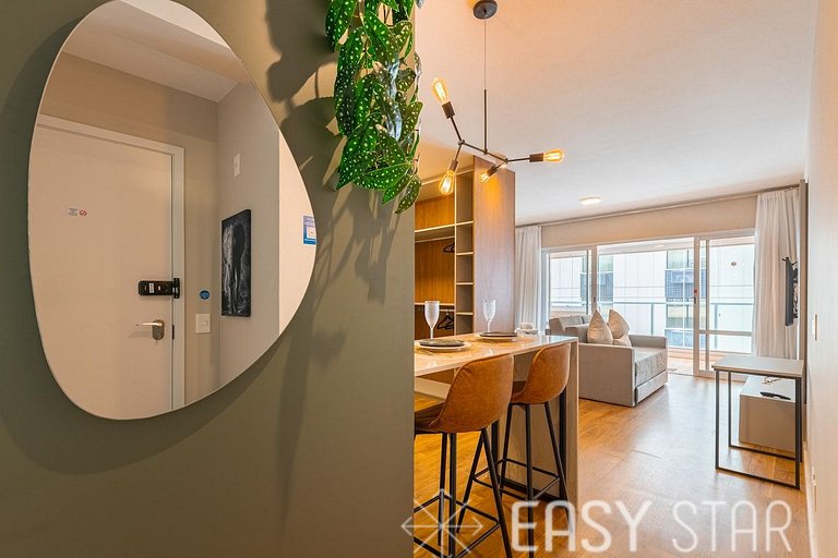 Easy Star - Studio sofisticado C/Vaga no Campo Belo - AH06I