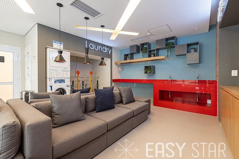 Easy Star - Studio sofisticado C/Vaga no Campo Belo - AH06I