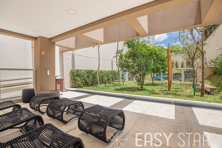 Easy Star - Studio sofisticado C/Vaga no Campo Belo - AH06I