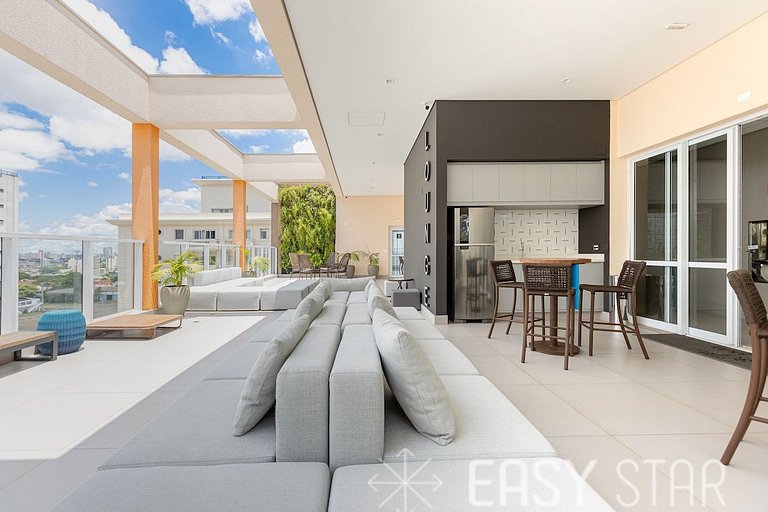 Easy Star - Studio sofisticado C/Vaga no Campo Belo - AH06I