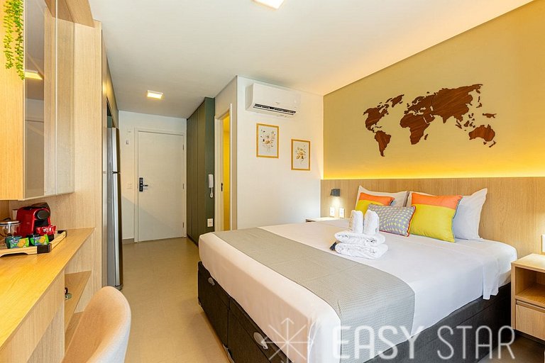 Easy Star - Studio charmoso com piscina no Brooklin! - BQ01I