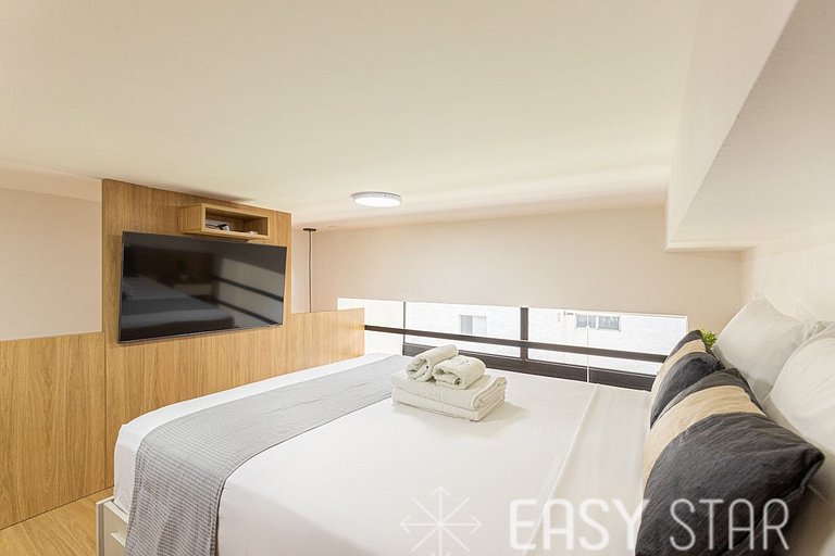 Easy Star - Apartamento fabuloso com mezanino ao lado do All