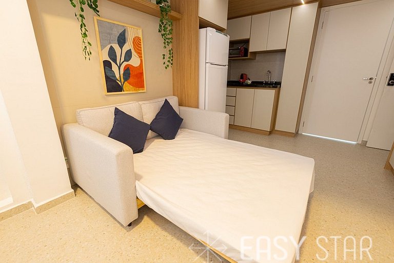 Easy Star - Apartamento fabuloso com mezanino ao lado do All