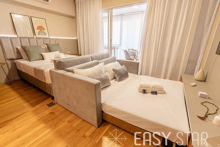 Easy Star - Studio sofisticado C/Vaga no Campo Belo - AH06I